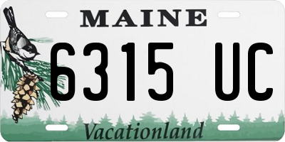 ME license plate 6315UC