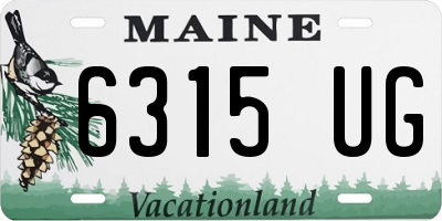 ME license plate 6315UG