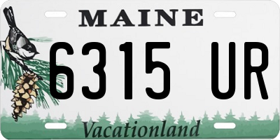 ME license plate 6315UR