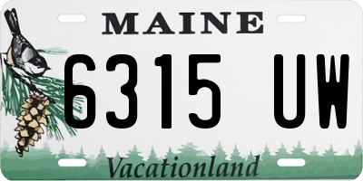ME license plate 6315UW