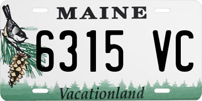 ME license plate 6315VC