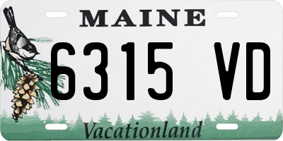 ME license plate 6315VD