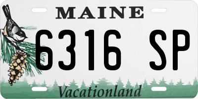 ME license plate 6316SP