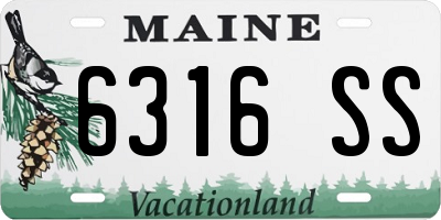 ME license plate 6316SS