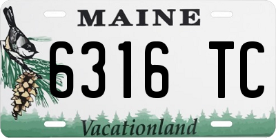 ME license plate 6316TC