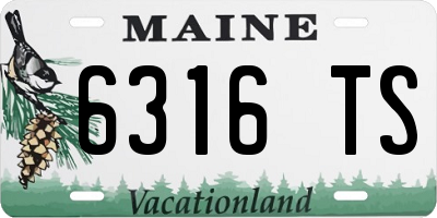 ME license plate 6316TS