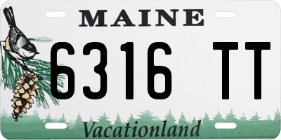 ME license plate 6316TT