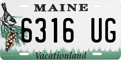 ME license plate 6316UG