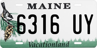 ME license plate 6316UY