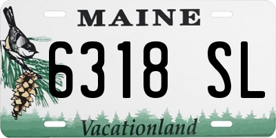 ME license plate 6318SL