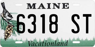 ME license plate 6318ST