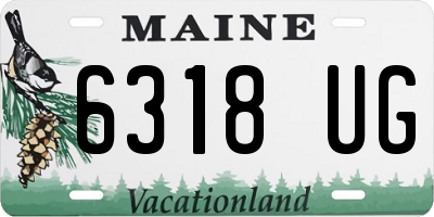 ME license plate 6318UG