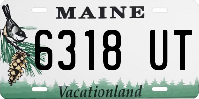 ME license plate 6318UT