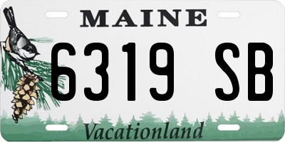 ME license plate 6319SB