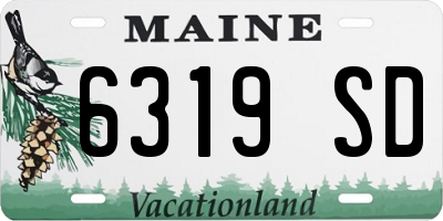 ME license plate 6319SD