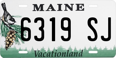 ME license plate 6319SJ