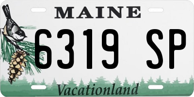 ME license plate 6319SP