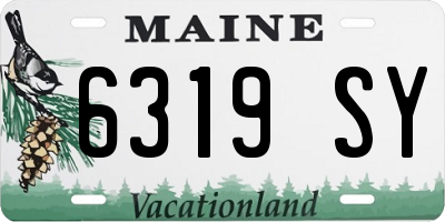 ME license plate 6319SY