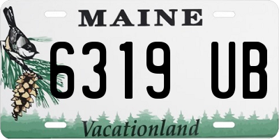 ME license plate 6319UB