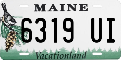 ME license plate 6319UI