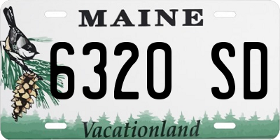 ME license plate 6320SD