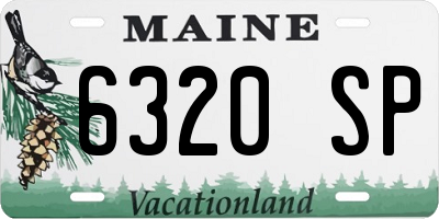 ME license plate 6320SP