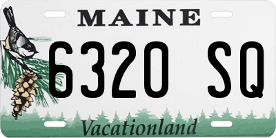 ME license plate 6320SQ