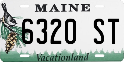 ME license plate 6320ST