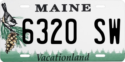 ME license plate 6320SW