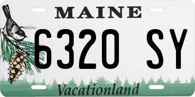 ME license plate 6320SY