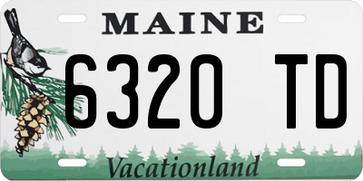 ME license plate 6320TD