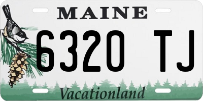 ME license plate 6320TJ