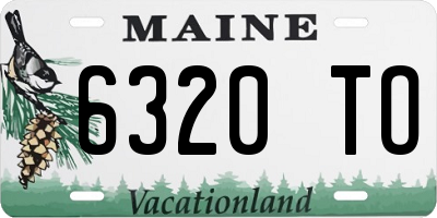 ME license plate 6320TO