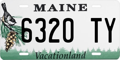 ME license plate 6320TY