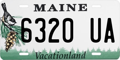 ME license plate 6320UA