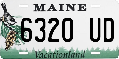 ME license plate 6320UD