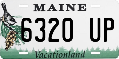 ME license plate 6320UP