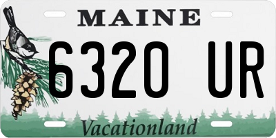 ME license plate 6320UR