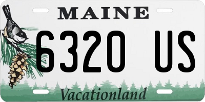 ME license plate 6320US
