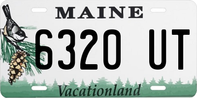 ME license plate 6320UT
