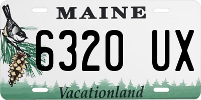 ME license plate 6320UX