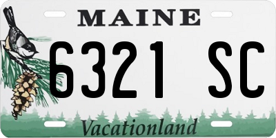 ME license plate 6321SC