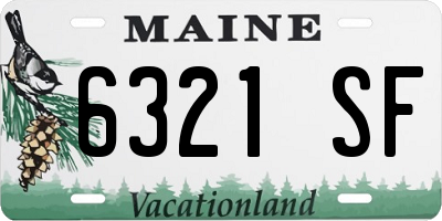 ME license plate 6321SF