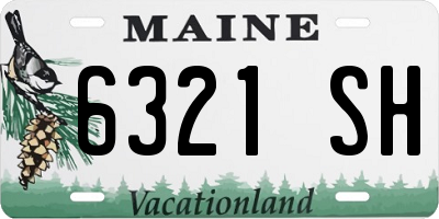 ME license plate 6321SH