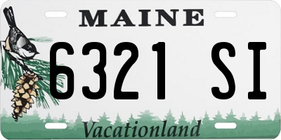 ME license plate 6321SI