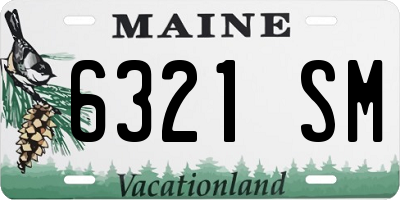 ME license plate 6321SM