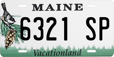 ME license plate 6321SP