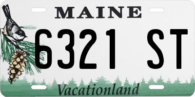 ME license plate 6321ST