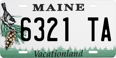 ME license plate 6321TA