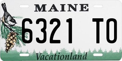 ME license plate 6321TO